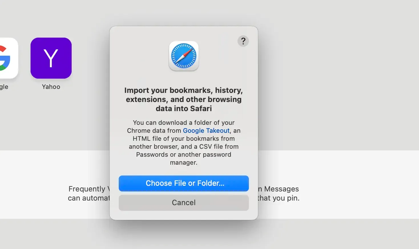 Step 3: Click Choose File or Folder...