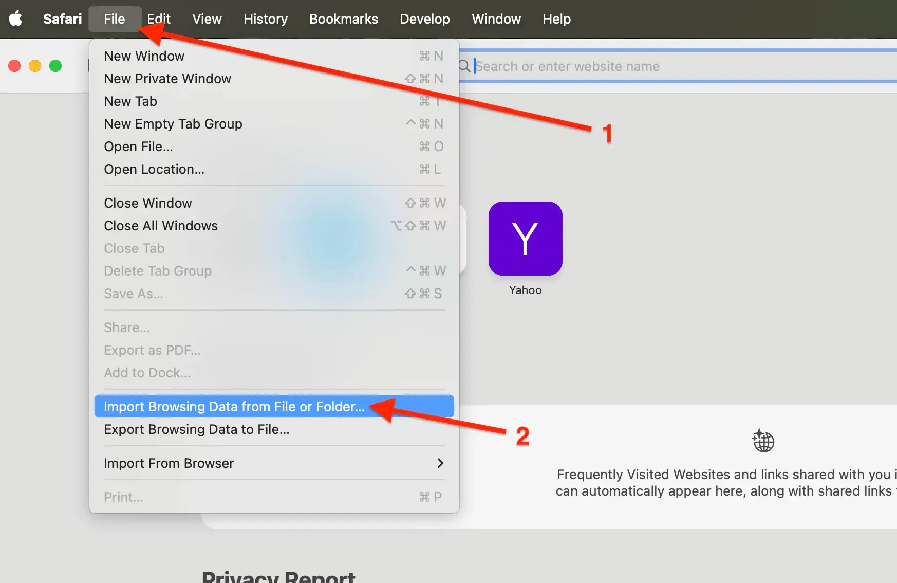 Step 2: Click File and click Import From