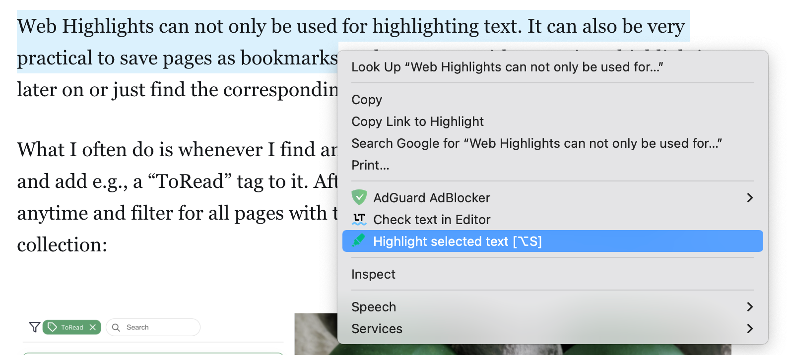 Introducing a browser extension that highlights only the