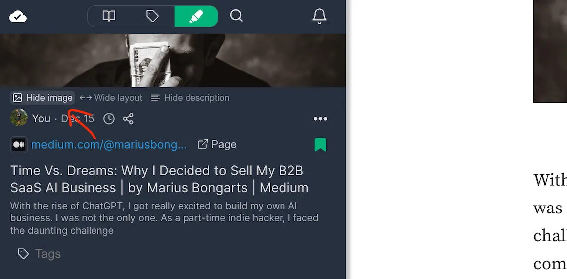 Hide Image Button