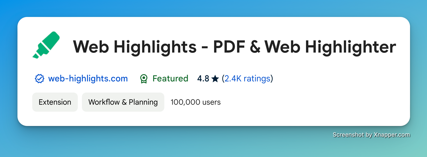 Web Highlights — PDF & Web Highlighter