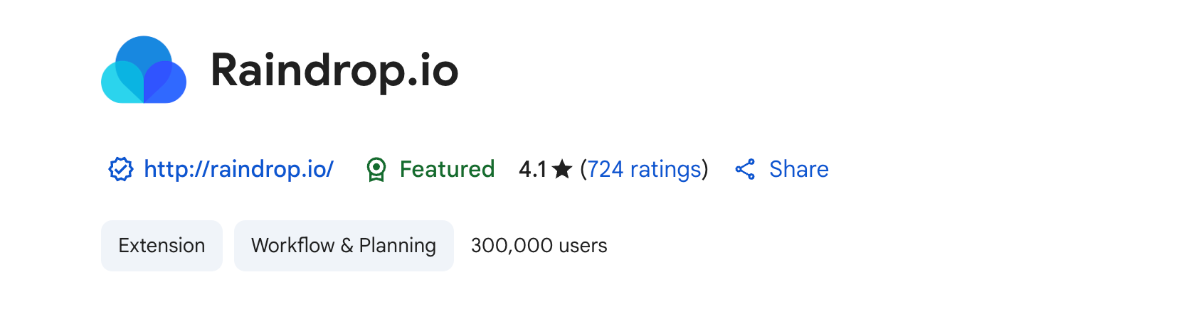 300,000 users - 4.1 ⭐️ (724 ratings)