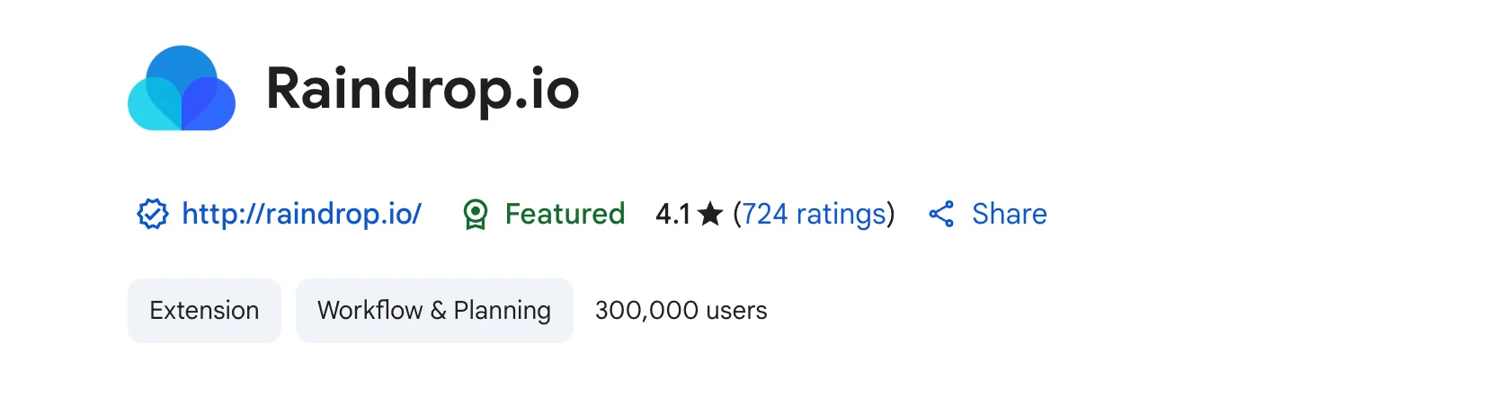 300,000&nbsp;users - 4.1 ⭐️ (724 ratings)