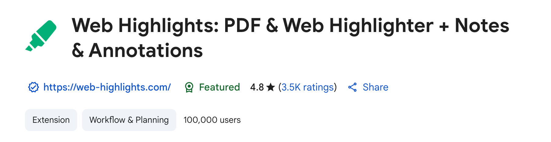 100,000+ users - 4.8 ⭐ (3.5K ratings)