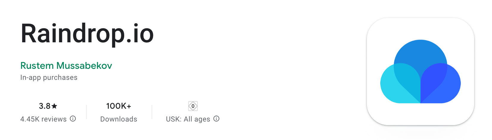 Raindrop.io: 3.8★ | 100K+ Downloads