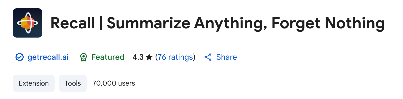 70,000+ users - 4.3 ⭐️ (76 ratings)