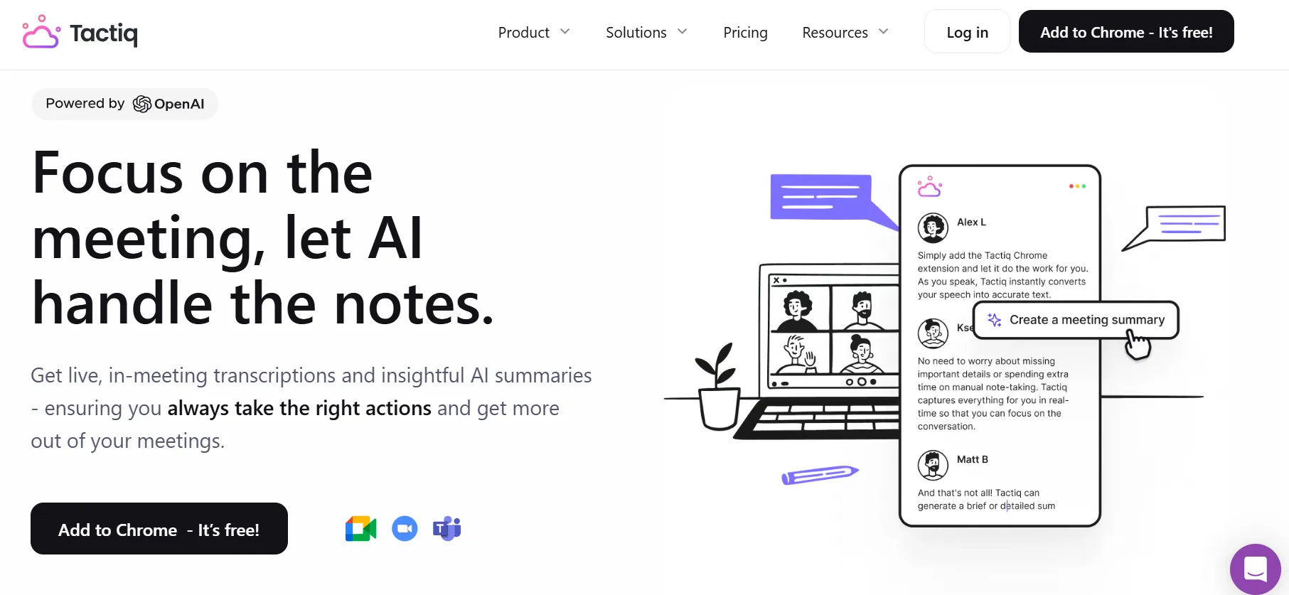 Tactiq website