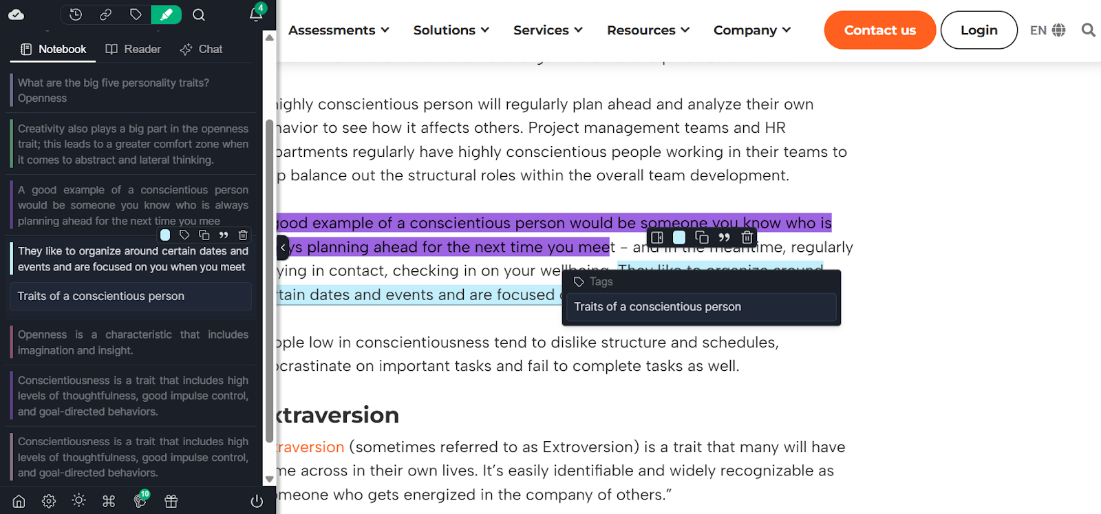 Easy web annotation in Web Highlights
