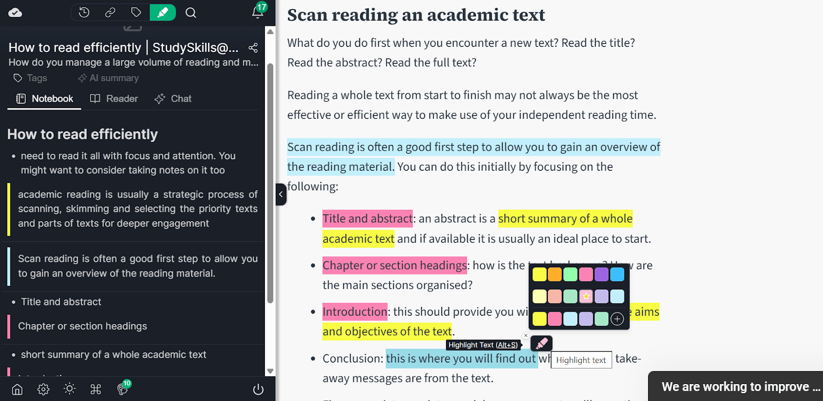 Highlight text across articles, YouTube videos and webpages in Web Highlights