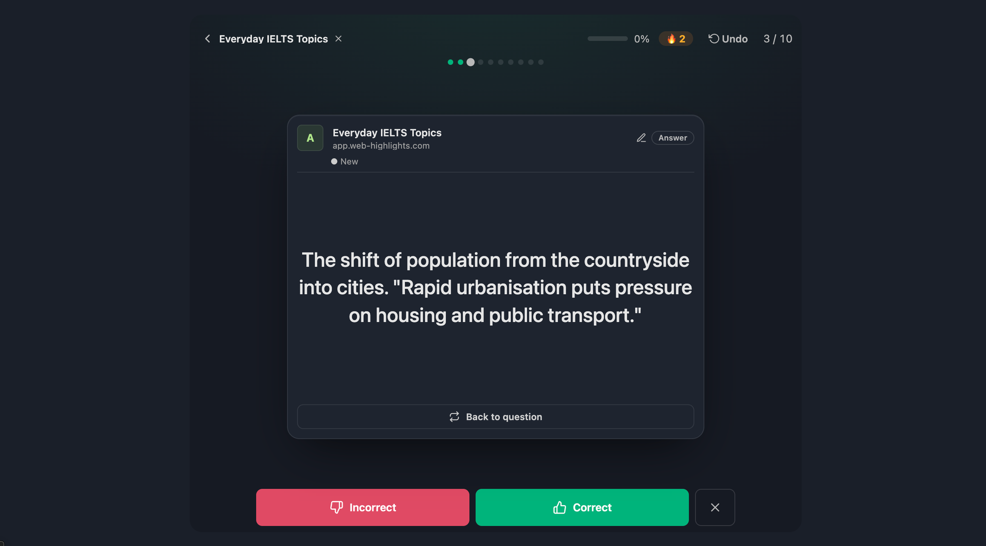 Answer to question: "What does "urbanisation" mean?