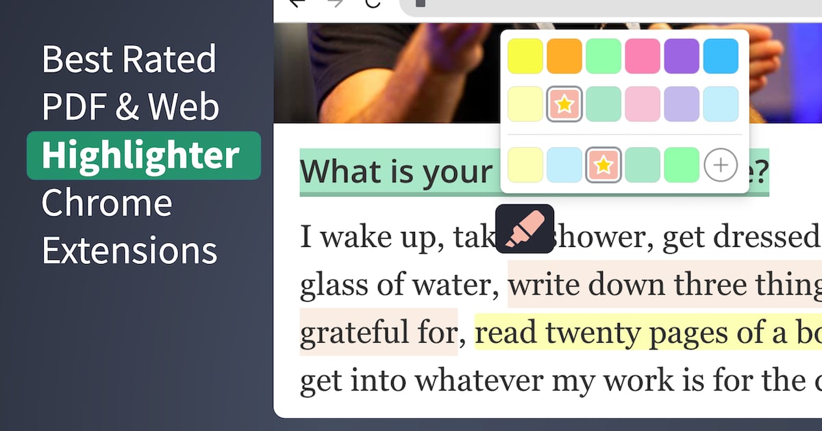 Web highlight Chrome Extentions