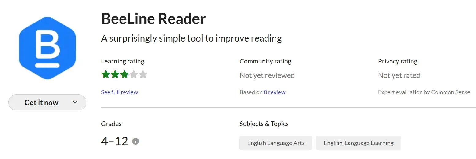 Beeline reader's average rating