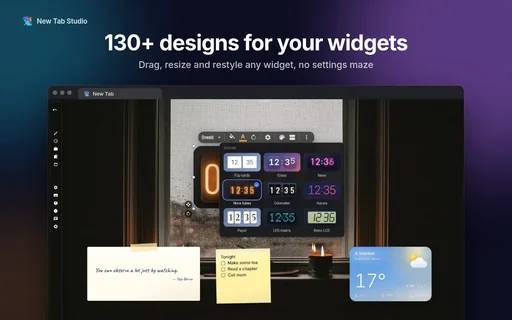 New Tab Studio (Rating: 4.8, Users: 40,000+)