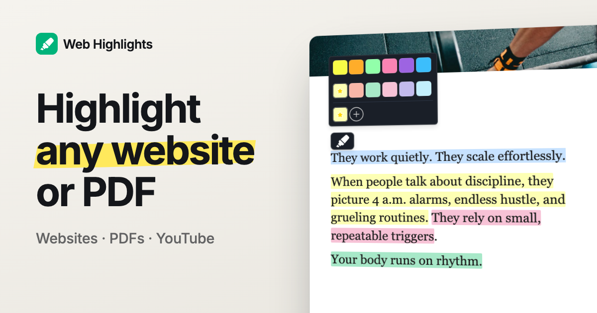 Highlight any website or PDF with Web Highlights