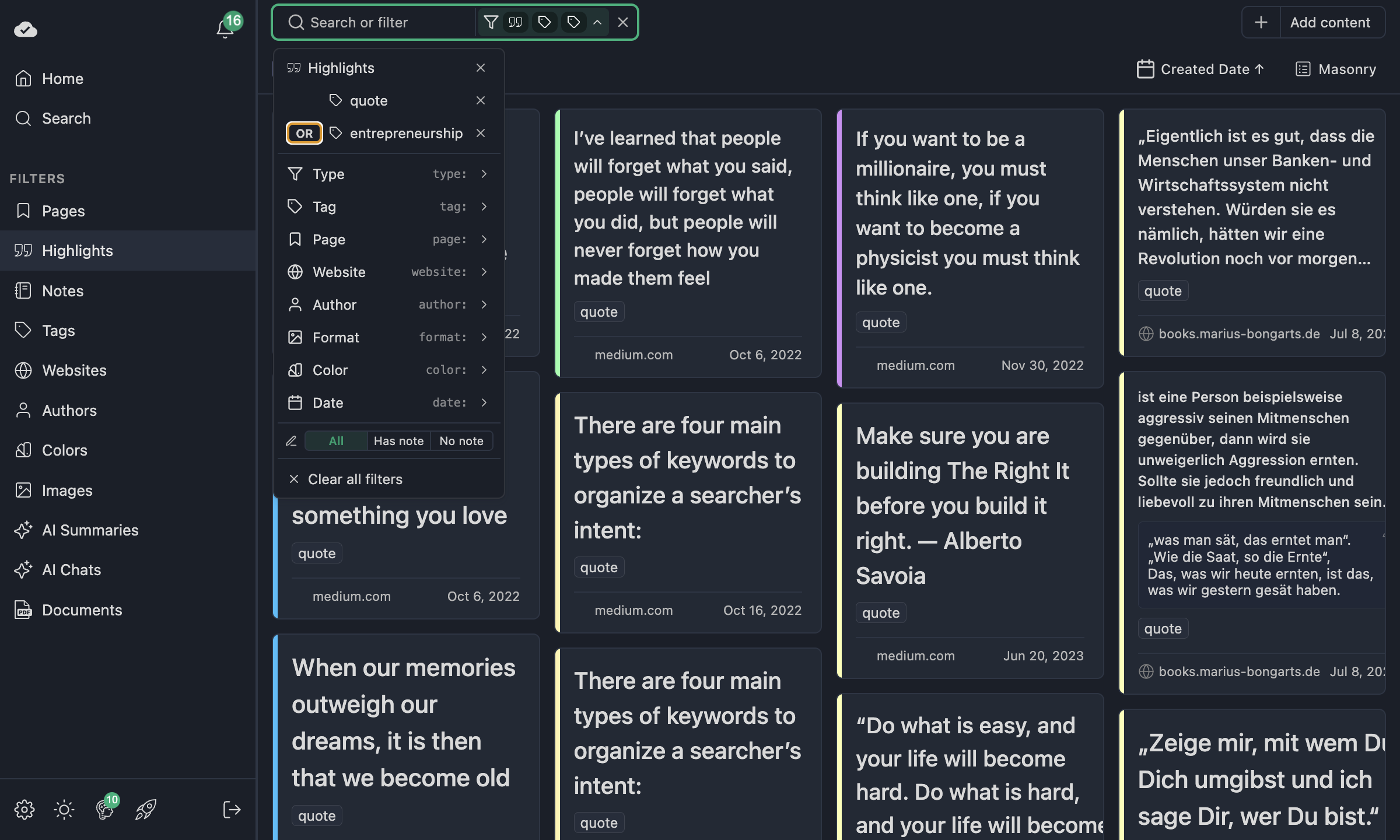 Filter with OR logic applied