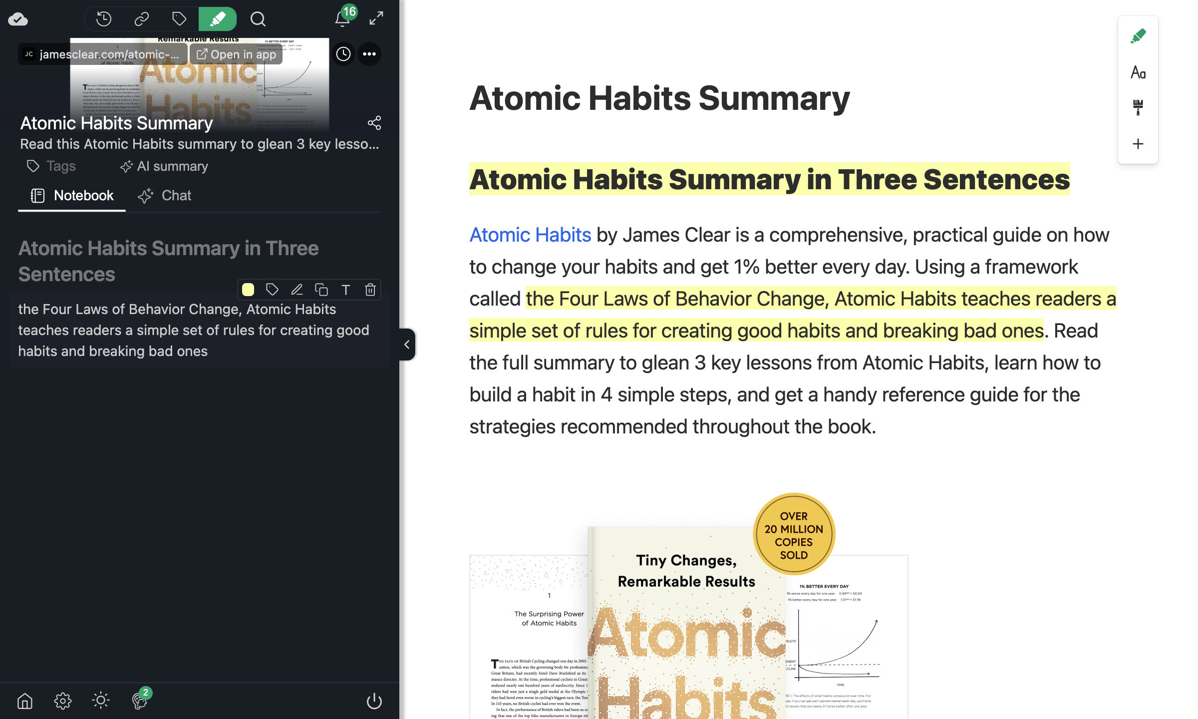 Same highlight after changing format to Paragraph