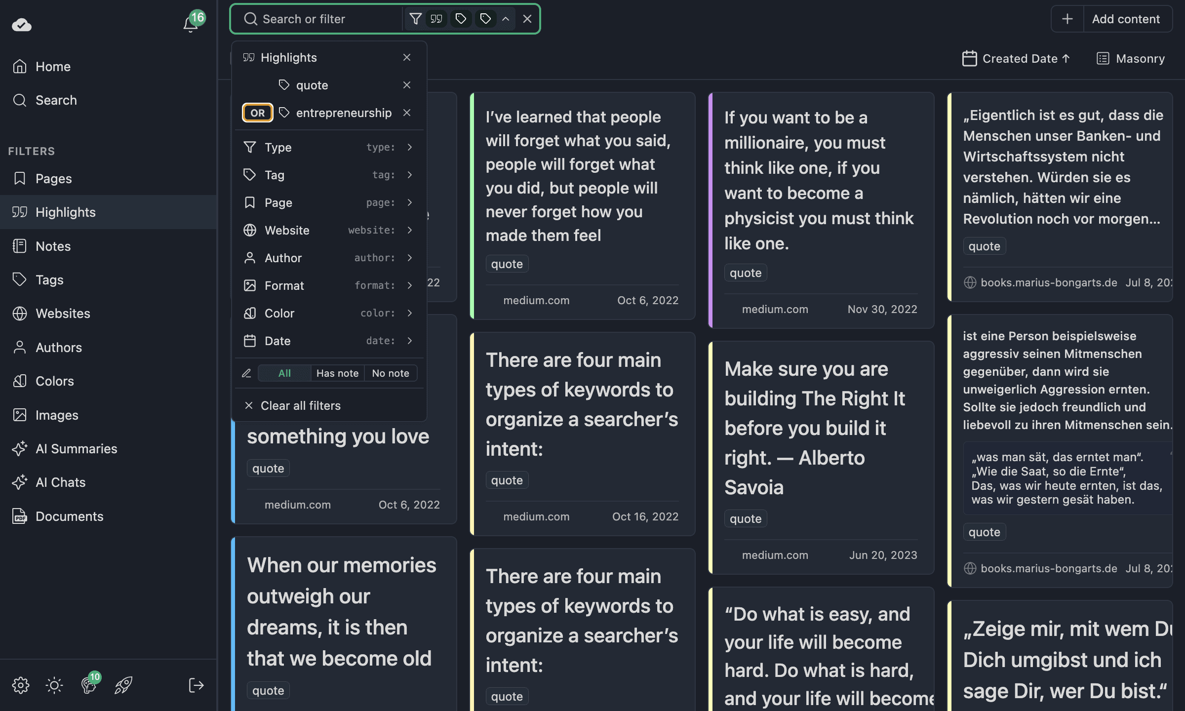 Filter with OR logic applied